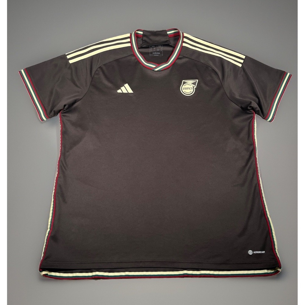 adidas Jamaica Away Jersey Mens 2XL Brown Wales Bonner Soccer Shirt 2023